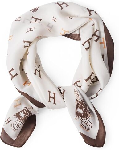 EXTREE Fashion Silky Satin Headscarf for Women Girls: Exquisite Pattern Lightweight Silk Graceful Scarfs 27.5 x 27.5 inches in Kuwait