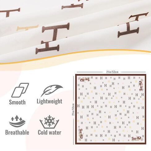 EXTREE Fashion Silky Satin Headscarf for Women Girls: Exquisite Pattern Lightweight Silk Graceful Scarfs 27.5 x 27.5 inches in Kuwait
