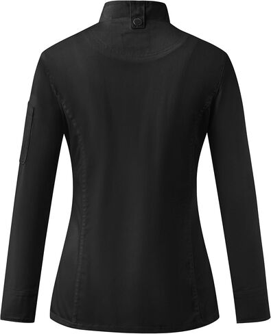 Ubon Women's Chef Coat Side Mesh Vent Zipper Chef Jacket in Saudi Arabia