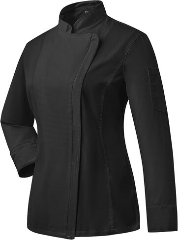 Ubon Women's Chef Coat Side Mesh Vent Zipper Chef Jacket in Saudi Arabia