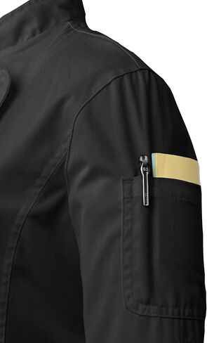 Ubon Women's Chef Coat Side Mesh Vent Zipper Chef Jacket in Saudi Arabia