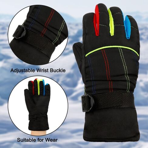 Kids Snow Gloves,Kids Mittens Winter Waterproof,Girls Snow Gloves,Kids Gloves Winter Waterproof,Snow Gloves for Kids in Kuwait