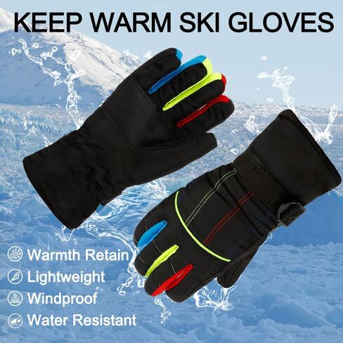 Kids Snow Gloves,Kids Mittens Winter Waterproof,Girls Snow Gloves,Kids Gloves Winter Waterproof,Snow Gloves for Kids in Kuwait
