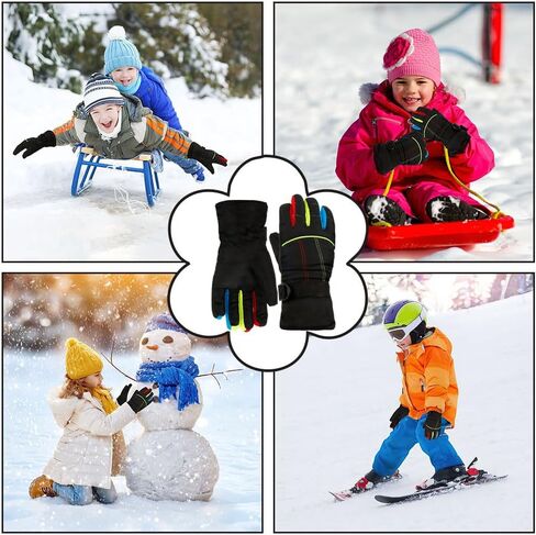 Kids Snow Gloves,Kids Mittens Winter Waterproof,Girls Snow Gloves,Kids Gloves Winter Waterproof,Snow Gloves for Kids in Kuwait