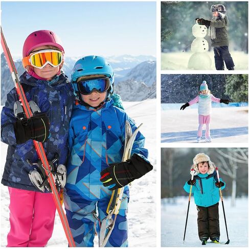 Kids Snow Gloves,Kids Mittens Winter Waterproof,Girls Snow Gloves,Kids Gloves Winter Waterproof,Snow Gloves for Kids in Kuwait
