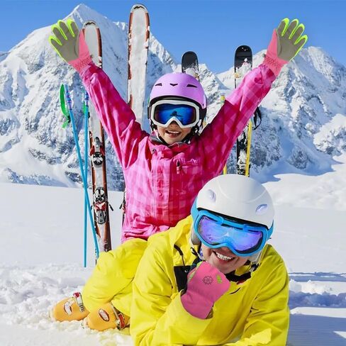 Kids Ski Gloves,Kids Snow Gloves,Kids Gloves Winter,Waterproof Gloves for Boys Girls Toddler Outdoor Ice Skating in Kuwait