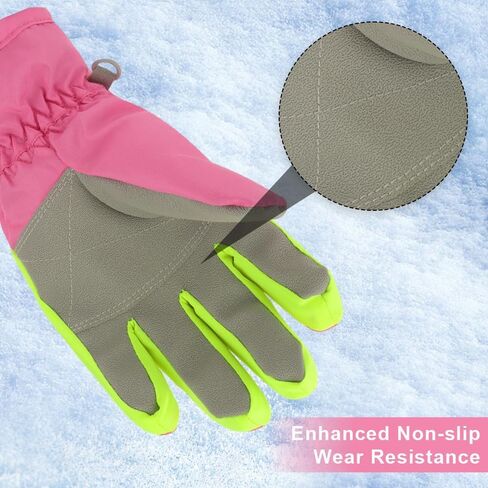 Kids Ski Gloves,Kids Snow Gloves,Kids Gloves Winter,Waterproof Gloves for Boys Girls Toddler Outdoor Ice Skating in Kuwait
