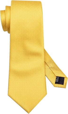 Barry.Wang Classic Mens Ties Silk Necktie Pocket Square Cufflinks Set Woven Designer Wedding Business in Kuwait