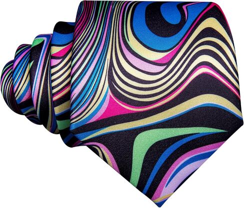 Barry.Wang Classic Mens Ties Silk Necktie Pocket Square Cufflinks Set Woven Designer Wedding Business in Kuwait
