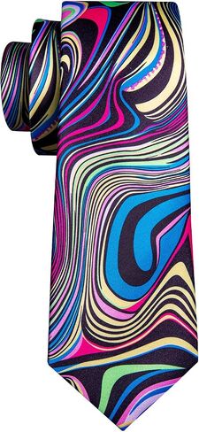 Barry.Wang Classic Mens Ties Silk Necktie Pocket Square Cufflinks Set Woven Designer Wedding Business in Kuwait