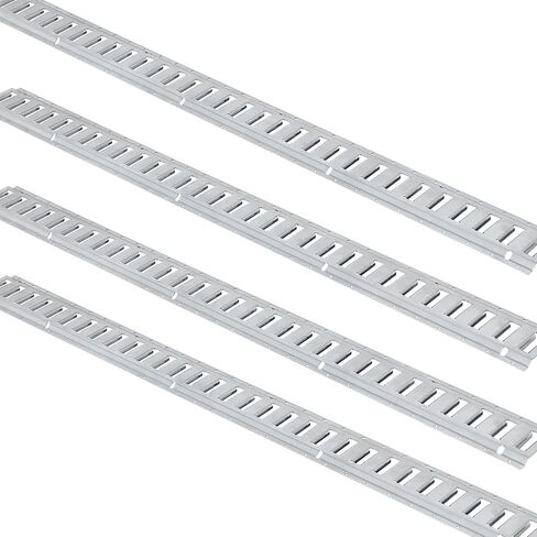 VEVOR E Track Tie-Down Rail Kit, 32PCS 5FT E-Tracks Set Includes 8 Steel Rails & 8 O Rings & 8 Tie-Offs with D-Ring & 8 End Caps, Securing Accessories for Cargo, Motorcycles, and Bikes in Saudi Arabia