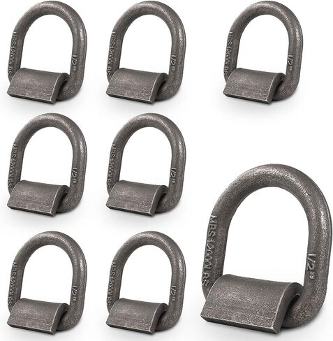 1/2" Heavy Duty Weld-On Forged D Ring with Welding Clips, D-Ring Tie Down Anchor with Weld On Anchor Points for Trailer, Truck Cargo, RV, ATV Tiedowns, Farm Applications etc, WLL:4,000lbs in Saudi Arabia