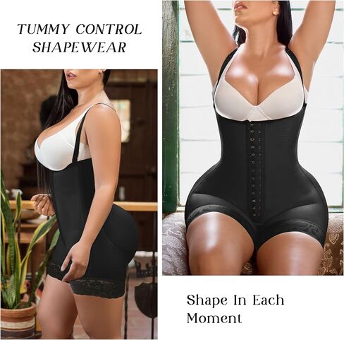 YIANNA Fajas Colombianas Shapewear for Women Tummy Control Post Surgery Compression Garment with Zipper Crotch in Kuwait
