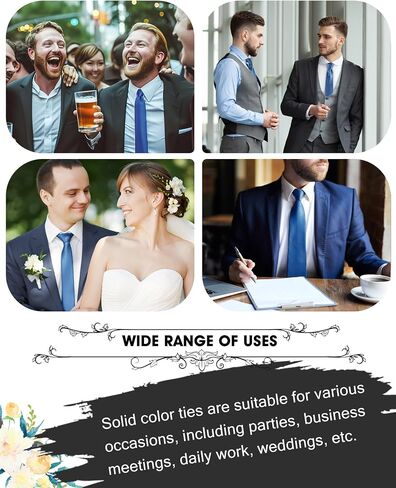 Cuffbow Men's Tie Bulk Groomsman Ties 3.15'' Tie Formal Necktie for Wedding Business in Saudi Arabia
