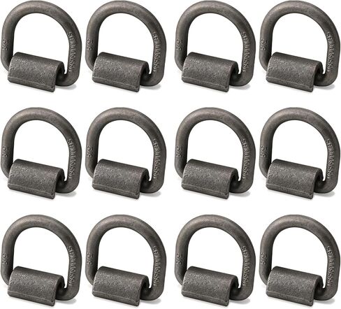1/2" Heavy Duty Weld-On Forged D Ring with Welding Clips, D-Ring Tie Down Anchor with Weld On Anchor Points for Trailer, Truck Cargo, RV, ATV Tiedowns, Farm Applications etc, WLL:4,000lbs in Kuwait