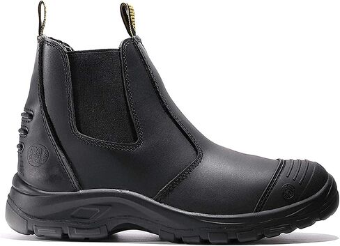 DIIG Work Boots for Men, Steel/Soft Toe Waterproof Working Boots, Slip Resistant Anti-Static Slip-on Safety Working Shoes in Kuwait