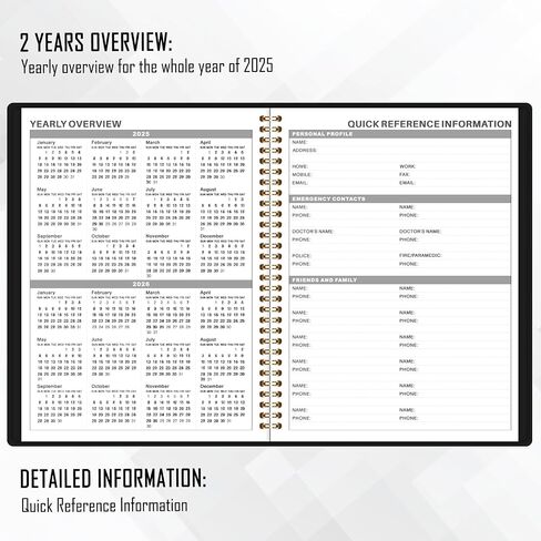 دفتر/مخطط المواعيد الأسبوعي 2024-2025 - مخطط يومي 53 أسبوعًا 2024-2025، يوليو 2024 - يونيو 2025، مخطط مواعيد 8 × 10 بوصة 2024-2025 بزيادات 15 دقيقة، غطاء مرن وناعم in Kuwait