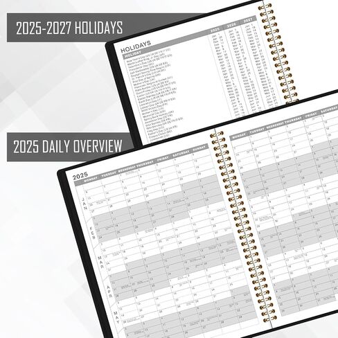 دفتر/مخطط المواعيد الأسبوعي 2024-2025 - مخطط يومي 53 أسبوعًا 2024-2025، يوليو 2024 - يونيو 2025، مخطط مواعيد 8 × 10 بوصة 2024-2025 بزيادات 15 دقيقة، غطاء مرن وناعم in Kuwait