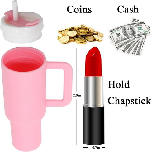 Mini Tumbler Keychain, 2 Pack Cute Mini Cup Keychain Charm for Stanley Cup Accessories Backpack Bag for Women Girls in Saudi Arabia