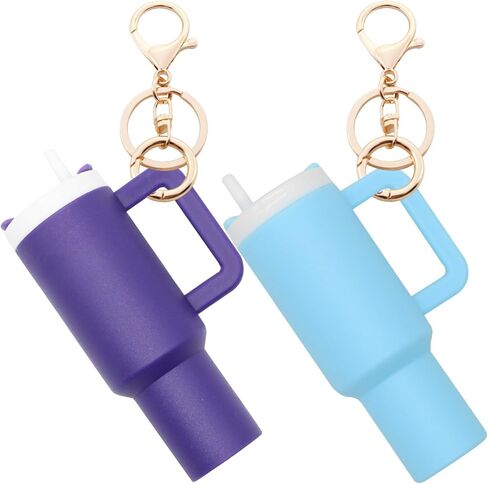 سلسلة مفاتيح صغيرة بهلوان، 2 حزمة من سلسلة مفاتيح صغيرة لطيفة على شكل كأس لإكسسوارات كأس ستانلي حقيبة الظهر للنساء والفتيات in Kuwait