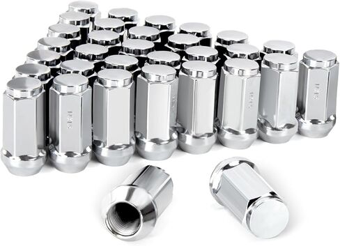 14mmx1.5 Wheel Lug Nuts, 32 pcs M14x1.5 19mm (3/4") Hex Lug Nut with Conical/Cone Bulge Seat Fit Chevy Silverado GMC Sierra 2500 3500 Ford F250 F350 2011+ Ram 2500 3500, 8 Lug Aftermarket Wheels in Kuwait
