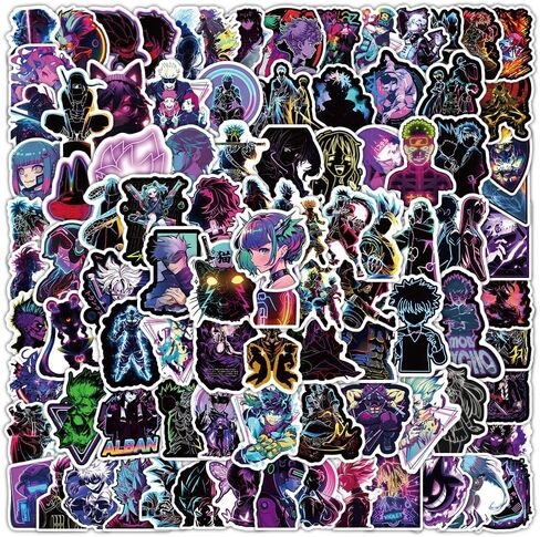 102pcs Chainsaw Man Stickers Anime Merch Pack for Fans，Chainsawman Sticker for Water Bottle，Vinyl Waterproof Decals for Laptop，Phone，Hard Hat，Skateboard，Scrapbooking，Bumper，Gifts for Kids/Teens/Adults in Saudi Arabia
