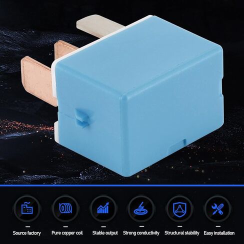 4 PCS 4-Pin Automotive Multi-Purpose Relay, Electrical Control Device, Automatic Adjustment Conversion Circuit Replaceable Accessories, Compatible with Violet 90987-02027 (Blue) in Saudi Arabia