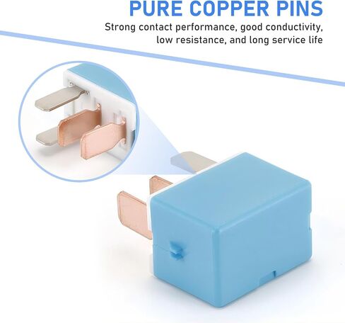 4 PCS 4-Pin Automotive Multi-Purpose Relay, Electrical Control Device, Automatic Adjustment Conversion Circuit Replaceable Accessories, Compatible with Violet 90987-02027 (Blue) in Saudi Arabia