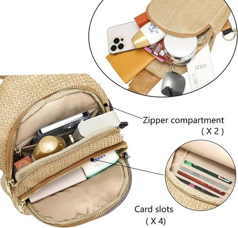 INICAT NICAT Summer Straw Bag Small Sling Beach Bag Crossbody Bags for Women in Kuwait