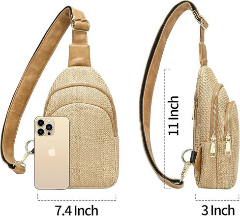 INICAT NICAT Summer Straw Bag Small Sling Beach Bag Crossbody Bags for Women in Kuwait
