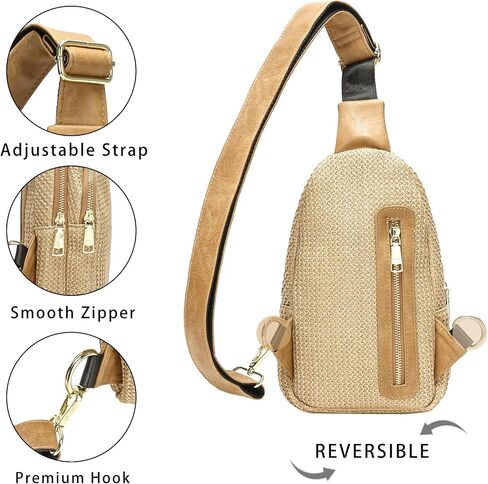 INICAT NICAT Summer Straw Bag Small Sling Beach Bag Crossbody Bags for Women in Kuwait