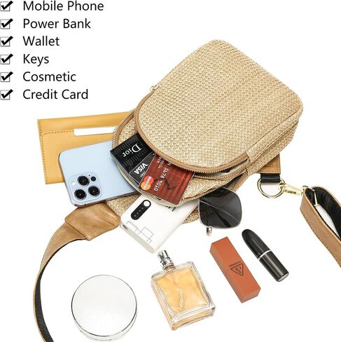 INICAT NICAT Summer Straw Bag Small Sling Beach Bag Crossbody Bags for Women in Kuwait
