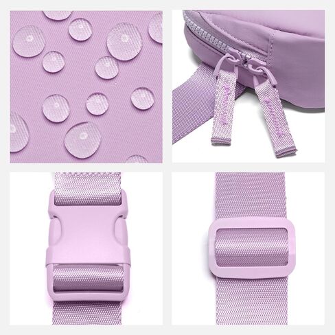 Belt Bag for Women Two-Way Zipper Cross Body Fanny Pack Fashion Waist Packs Everywhere Belt Bag with Adjustable Strap Gifts for Teen Girls Women Men (Lavender) in Kuwait