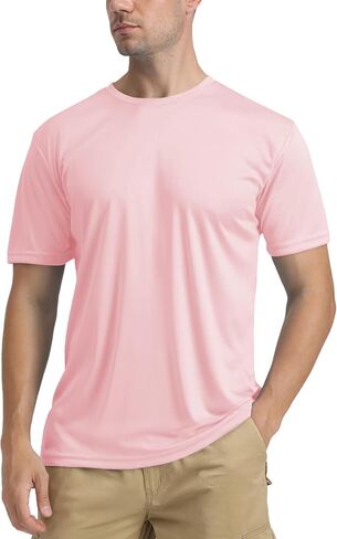 TACVASEN Swim Shirts for Men Rash Guard SPF Short Sleeve Sun T-Shirt UPF 50 Quick Dry Lightweight Fishing Water Shirt in Kuwait