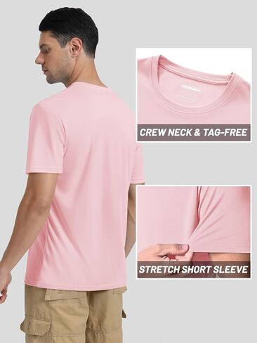 TACVASEN Swim Shirts for Men Rash Guard SPF Short Sleeve Sun T-Shirt UPF 50 Quick Dry Lightweight Fishing Water Shirt in Kuwait