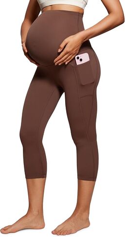 بنطال CRZ YOGA النسائي Butterluxe Capris مع جيوب مقاس 21 بوصة - سروال اليوغا النشط الناعم فوق البطن in Saudi Arabia