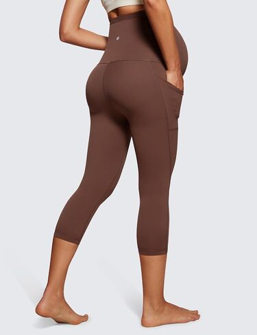 بنطال CRZ YOGA النسائي Butterluxe Capris مع جيوب مقاس 21 بوصة - سروال اليوغا النشط الناعم فوق البطن in Saudi Arabia
