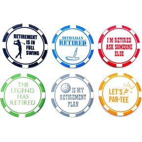 HORRIBLE BALLS Golf Ball Marker Set Poker Chip Edition - Great Novelty Golf Gift