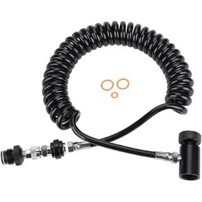 Tbest Paintball,Paintball Coil,Paintball Hose,Paintball Marker Remote Coil Cylinder Connection Valve Hose Corrugated Hose Paintball Remote Bleeder Paintball Mamba