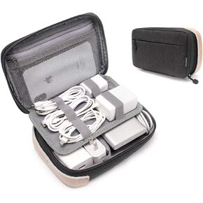 pack all Electronic Organizer, Cable Organizer Bag, Cord Travel Organizer for Cables, Chargers, Phones, USB cords, SD Cards (Black)