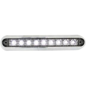 GG Grand General 76094 White/Clear 6.5 Inch 9 Led Light Bar Plastic Base Mount