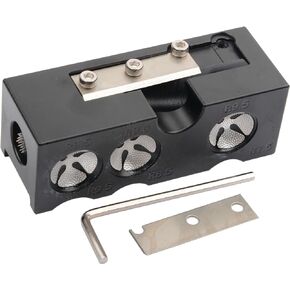 HOTMMGR 10 in 1 Aluminum Billiard Repair Tool,Pool Cue Replacement Accessories for Shaping Cue Tips Black