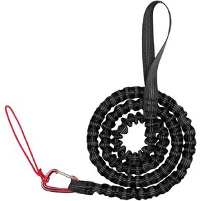Bike Bungee Tow Rope for Kids, Child Bike Stretch Bungee Cord Pull Behind Attachment High Strength 800KG 3M Bicycle Towing Strap with Carabiner, Mountain Bike Tow Rope(Black)