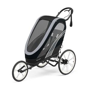 CYBEX ZENO Multisport Trailer Frame & Seat Pack, Baby Sport Trailer for Infants 6 Months+, Compact Fold, Running, Skiing, & Bike Trailer, Rear Suspension & Air-Filled Tires, Adjustable Handlebar