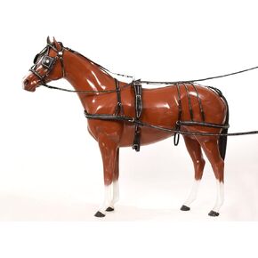Tough 1 Show Spotted Leather Driving Harness, Black in Saudi Arabia