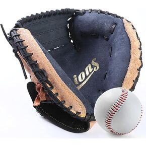 Baseball Catcher Glove,Baseball and Softball Catcher's Mitt for Kids Youth Adults,Cowhide Catcher's Glove - Left Hand Glove