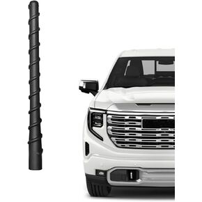 for GM Truck Short Antenna Fit for GMC Sierra 1500-3500 Denali (1999-2024) | Chevy Silverado 1500-3500 (1999-2024) | 7" Spiril Flexible Rubber Antenna, Optimized AM/FM Radio Reception Accessories