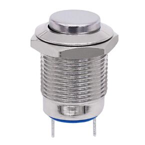Twidec/12mm 1/2" Waterproof Red Metal Shell Momentary Raised Top Push Button Switch DC/AC 36V 2A SPST 1NO Start Button for car Modification Switch(Quality Assurance for 1 Years) M-12-R-G