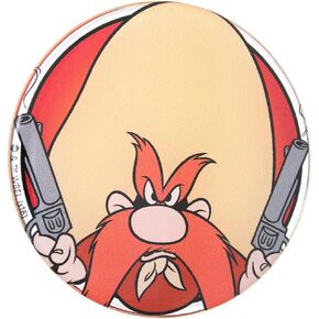 Fan Emblems Taz Domed Round Logo Car Decal - Automotive Resin Coated Looney Tunes Sticker