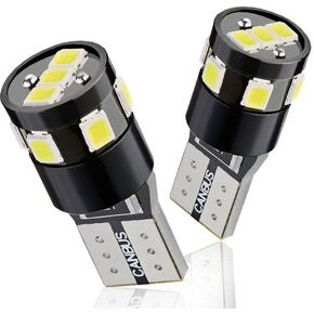 194 168 2825 W5W T10 LED Bulbs Brilliant Red, Ultra Bright Error Free 9-SMD 2835 Chipsets Replacement for Car Interior Dome Map Door Courtesy License Plate Lights (Pack of 10)